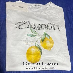 Lalea Glamour ' Green Lemon Graphic Tee